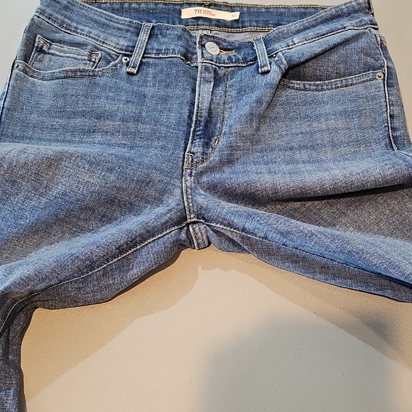 Levi's 711 Blue Skinny 30x30 Jeans Sleek Fit - Picture 7 of 13